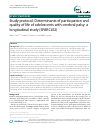 Scholarly article on topic 'Study protocol: Determinants of participation and quality of life of adolescents with cerebral palsy: a longitudinal study (SPARCLE2)'