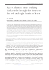 Scholarly article on topic 'Space, chance, time: walking backwards through the hours on the left and right banks of Paris'