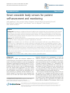 Scholarly article on topic 'Smart wearable body sensors for patient self-assessment and monitoring'