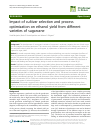 Scholarly article on topic 'Impact of cultivar selection and process optimization on ethanol yield from different varieties of sugarcane'