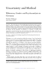 Scholarly article on topic 'Uncertainty and Method: Whiteness, Gender and Psychoanalysis in Germany'