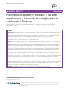 Scholarly article on topic 'Hirschsprung’s disease in children: a five year experience at a University teaching hospital in northwestern Tanzania'