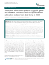Scholarly article on topic 'Association of mutation patterns in gyrA/B genes and ofloxacin resistance levels in Mycobacterium tuberculosis isolates from East China in 2009'