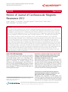 Scholarly article on topic 'Review of Journal of Cardiovascular Magnetic Resonance 2012'