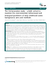 Scholarly article on topic 'The VicGeneration study - a birth cohort to examine the environmental, behavioural and biological predictors of early childhood caries: background, aims and methods'