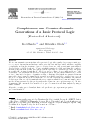 Scholarly article on topic 'Completeness and Counter-Example Generations of a Basic Protocol Logic'