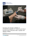 Scholarly article on topic 'Interrater and intrarater reliability of photoplethysmography for measuring toe blood pressure and toe-brachial index in people with diabetes mellitus'