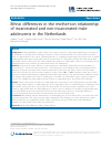 Scholarly article on topic 'Ethnic differences in the mother-son relationship of incarcerated and non-incarcerated male adolescents in the Netherlands'