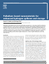 Scholarly article on topic 'Palladium based nanomaterials for enhanced hydrogen spillover and storage'