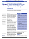 Scholarly article on topic 'Opportunities and challenges for enhancing preconception health in primary care: qualitative study with women from ethnically diverse communities'
