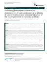 Scholarly article on topic 'Do existing mechanisms contribute to improvements in care coordination across levels of care in health services networks? Opinions of the health personnel in Colombia and Brazil'