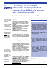 Scholarly article on topic 'To develop and measure the effectiveness and acceptability of a pharmacy-based chlamydia screening intervention in Australia'