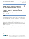 Scholarly article on topic 'Equity in children’s dental caries before and after cessation of community water fluoridation: differential impact by dental insurance status and geographic material deprivation'
