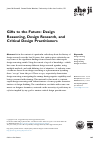 Scholarly article on topic 'Gifts to the Future: Design Reasoning, Design Research, and Critical Design Practitioners'