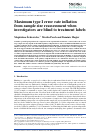 Scholarly article on topic 'Maximum type I error rate inflation from sample size reassessment when investigators are blind to treatment labels'