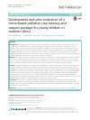 Scholarly article on topic 'Development and pilot evaluation of a home-based palliative care training and support package for young children in southern Africa'