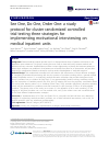 Scholarly article on topic 'See One, Do One, Order One: a study protocol for cluster randomized controlled trial testing three strategies for implementing motivational interviewing on medical inpatient units'