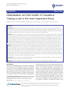 Scholarly article on topic 'Globalization and the health of Canadians: ‘Having a job is the most important thing’'