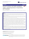 Scholarly article on topic 'Research evidence and policy: qualitative study in selected provinces in South Africa and Cameroon'