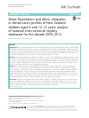 Scholarly article on topic 'Water fluoridation and ethnic inequities in dental caries profiles of New Zealand children aged 5 and 12–13 years: analysis of national cross-sectional registry databases for the decade 2004–2013'