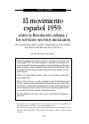 Scholarly article on topic 'El movimiento español 1959: Entre la Revolución cubana y los servicios secretos mexicanos'
