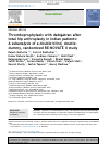 Scholarly article on topic 'Thromboprophylaxis with dabigatran after total hip arthroplasty in Indian patients: A subanalysis of a double-blind, double-dummy, randomized RE-NOVATE II study'