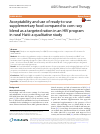 Scholarly article on topic 'Acceptability and use of ready-to-use supplementary food compared to corn–soy blend as a targeted ration in an HIV program in rural Haiti: a qualitative study'