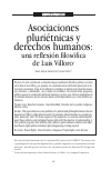 Scholarly article on topic 'Asociaciones pluriétnicas y derechos humanos: una reflexión filosófica de Luis Villoro'