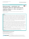 Scholarly article on topic 'Medicinal plants – prophylactic and therapeutic options for gastrointestinal and respiratory diseases in calves and piglets? A systematic review'