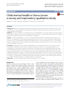 Scholarly article on topic 'Child mental health in Sierra Leone: a survey and exploratory qualitative study'