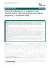 Scholarly article on topic 'Trust and ambivalence in midwives' views towards women developing pelvic pain during pregnancy: a qualitative study'