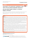 Scholarly article on topic 'Association of community sanitation usage with soil-transmitted helminth infections among school-aged children in Amhara Region, Ethiopia'