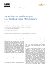 Scholarly article on topic 'Repetitive Motion Planning of Free-Floating Space Manipulators'