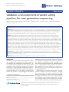 Scholarly article on topic 'Validation and assessment of variant calling pipelines for next-generation sequencing'
