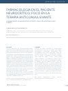 Scholarly article on topic 'FARMACOLOGÍA EN EL PACIENTE NEUROCRÍTICO, FOCO EN LA TERAPIA ANTICONVULSIVANTE'