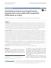 Scholarly article on topic 'Interstitial pneumonia and pulmonary hypertension associated with suspected ehrlichiosis in a dog'
