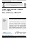 Scholarly article on topic 'Designing healthy communities: A walkability analysis of LEED-ND'