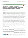 Scholarly article on topic 'Comparison of ethanol production from corn cobs and switchgrass following a pyrolysis-based biorefinery approach'