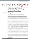 Scholarly article on topic 'Extremely High Thermal Conductivity of Aligned Carbon Nanotube-Polyethylene Composites'