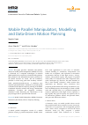 Scholarly article on topic 'Mobile Parallel Manipulators, Modelling and Data-Driven Motion Planning'