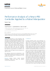 Scholarly article on topic 'Performance Analysis of a Neuro-PID Controller Applied to a Robot Manipulator'