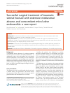 Scholarly article on topic 'Successful surgical treatment of traumatic sternal fracture with extensive mediastinal abscess and concomitant mitral valve endocarditis: a case report'