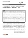 Scholarly article on topic 'Characteristics of petroleum contaminants and their distribution in Lake Taihu, China'