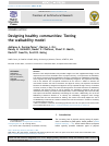 Scholarly article on topic 'Designing healthy communities: Testing the walkability model'