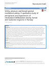 Scholarly article on topic 'Virility, pleasure and female genital mutilation/cutting. A qualitative study of perceptions and experiences of medicalized defibulation among Somali and Sudanese migrants in Norway'