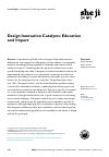 Scholarly article on topic 'Design Innovation Catalysts: Education and Impact'