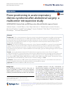 Scholarly article on topic 'Prone positioning in acute respiratory distress syndrome after abdominal surgery: a multicenter retrospective study'