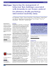 Scholarly article on topic 'Improving the management of behaviour that challenges associated with dementia in care homes: protocol for pharmacy–health psychology intervention feasibility study'