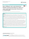 Scholarly article on topic 'Early childhood caries and malnutrition: baseline and two-year follow-up results of a community-based prevention intervention in Rural Ecuador'