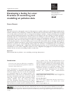 Scholarly article on topic 'Developing a feeling for error: Practices of monitoring and modelling air pollution data'